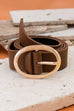 CLASSIC OVAL BUCKLE LEATHER BELT | 40BT609
