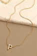 DELICATE SNAKE CHAIN INITIAL PENDANT NECKLACE | 31N22022
