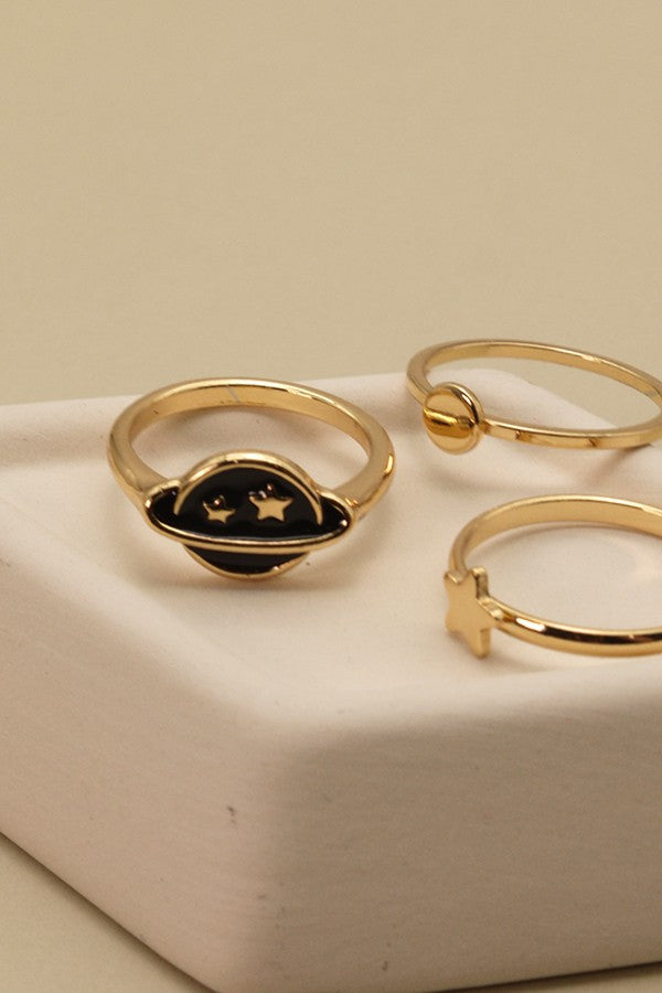 STAR MOON SPACE RING SET | 31R22083