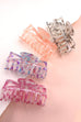COLORFUL PRINT CELLULOSE HAIR CLAW CLIPS | 40H469