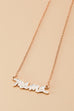 CARVED OUT MAMA NECKLACE | 31N22113