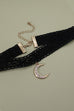 CHARM LACE CHOKER MOON NECKLACE | 31N22158