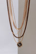 COIN CHARM MULTI SNAKE CHAIN LAYER NECKLACE | 31N2224
