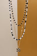 BEADED SQUARE PENDANT LAYER NECKLACE | 31ND2247