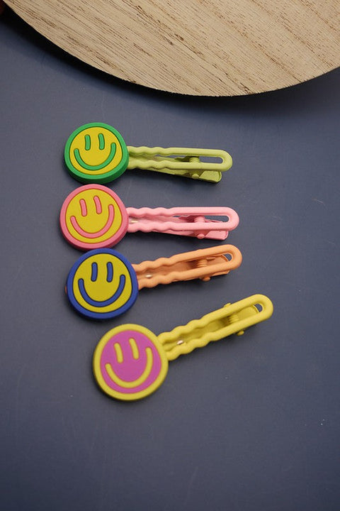 RUBBER SMILEY HAIR CLIPS | 40H495