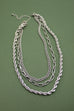4 LAYER SILVER ROPE CHAIN NECKLACE | 52N2090512