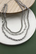 4 LAYER SILVER ROPE CHAIN NECKLACE | 52N2090512