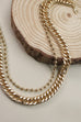 DOUBLE ROW CURB CHAIN NECKLACE | 52N2090514