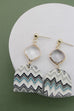 CHEVRON FACETED POST POLYMER CLAY EARRINGS | 40E260
