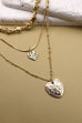 DOUBLE HEART CHARM LAYER NECKLACE | 25N556