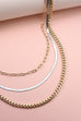 GOLD SILVER MIXED MULTI CHAIN NECKLACE | 71N09164