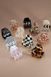CELLULOSE SOLID TORT CHECKER HAIR CLAW CLIPS | 40H538