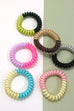 SPIRAL COIL TWO TONE HAIR TIES 6 COLOR ASSORTED | 40PT310