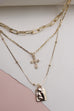 CROSS TAG MULTI LAYER NECKLACE | 25N638