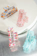 RECTANGLE COLORFUL CELLULOSE HAIR CLAW CLIP | 40H579