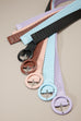 COLORED BRAIDED CIRCLE BUCKLE LEATHER BELT | 40BT619