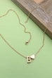 BRASS MONOGRAM INITIAL HEART CAHRM NECKLACE | 80N150