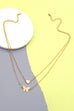 MINIMALIST DOUBLE LAYER BUTTERFLY HEART NECKLACE | 80N152