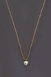 DELICATE PEARL CHAIN HEART NECKLACE | 10N3042112