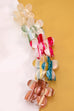 FLOWER STRIPE CELLULOSE HAIR CLAW CLIPS | 40H609
