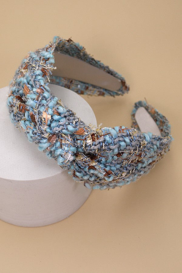 TWEED WIDE KNOTTED HEADBAND | 40HB130