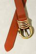 LEATHER ROUNDED BUCKLE BELTS | 40BT603